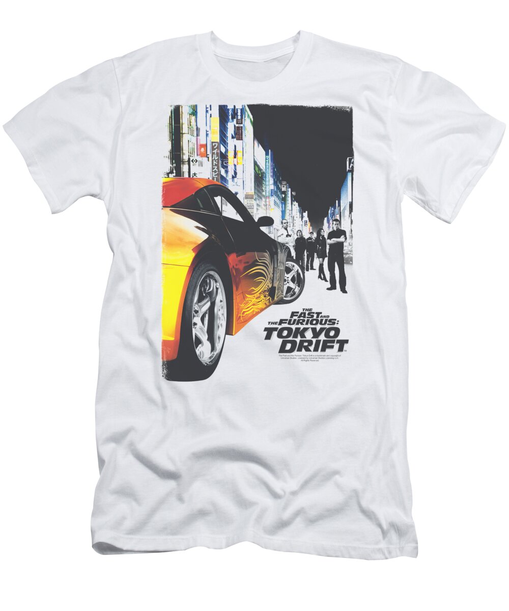 Tokyo Drift T-Shirt featuring the digital art Tokyo Drift - Poster by Brand A