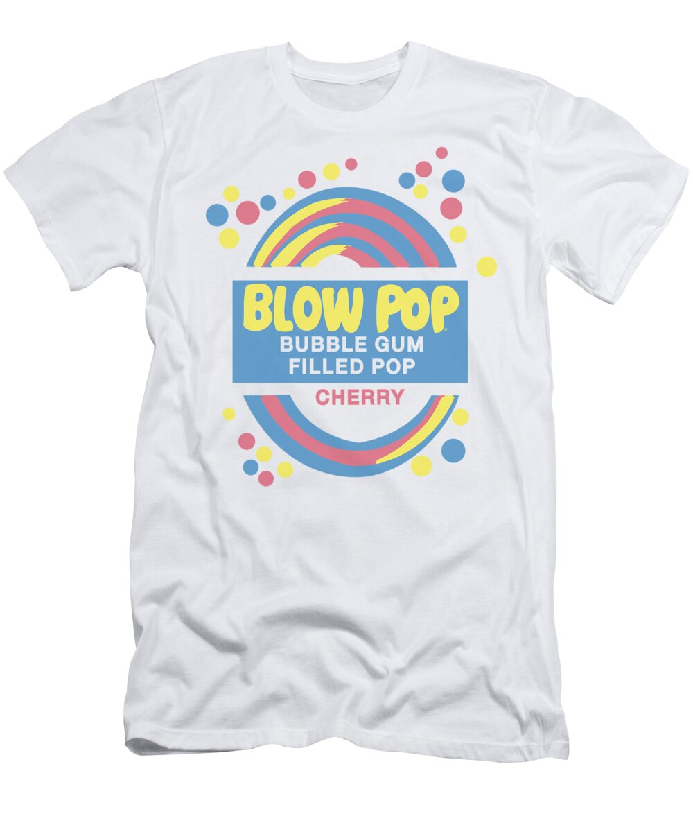 Tootsie Roll T-Shirt featuring the digital art Tootsie Roll - Blow Pop Label by Brand A