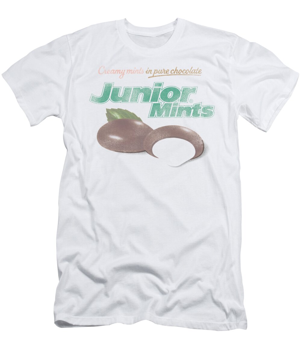 Tootsie Roll T-Shirt featuring the digital art Tootsie Roll - Junior Mints Logo by Brand A