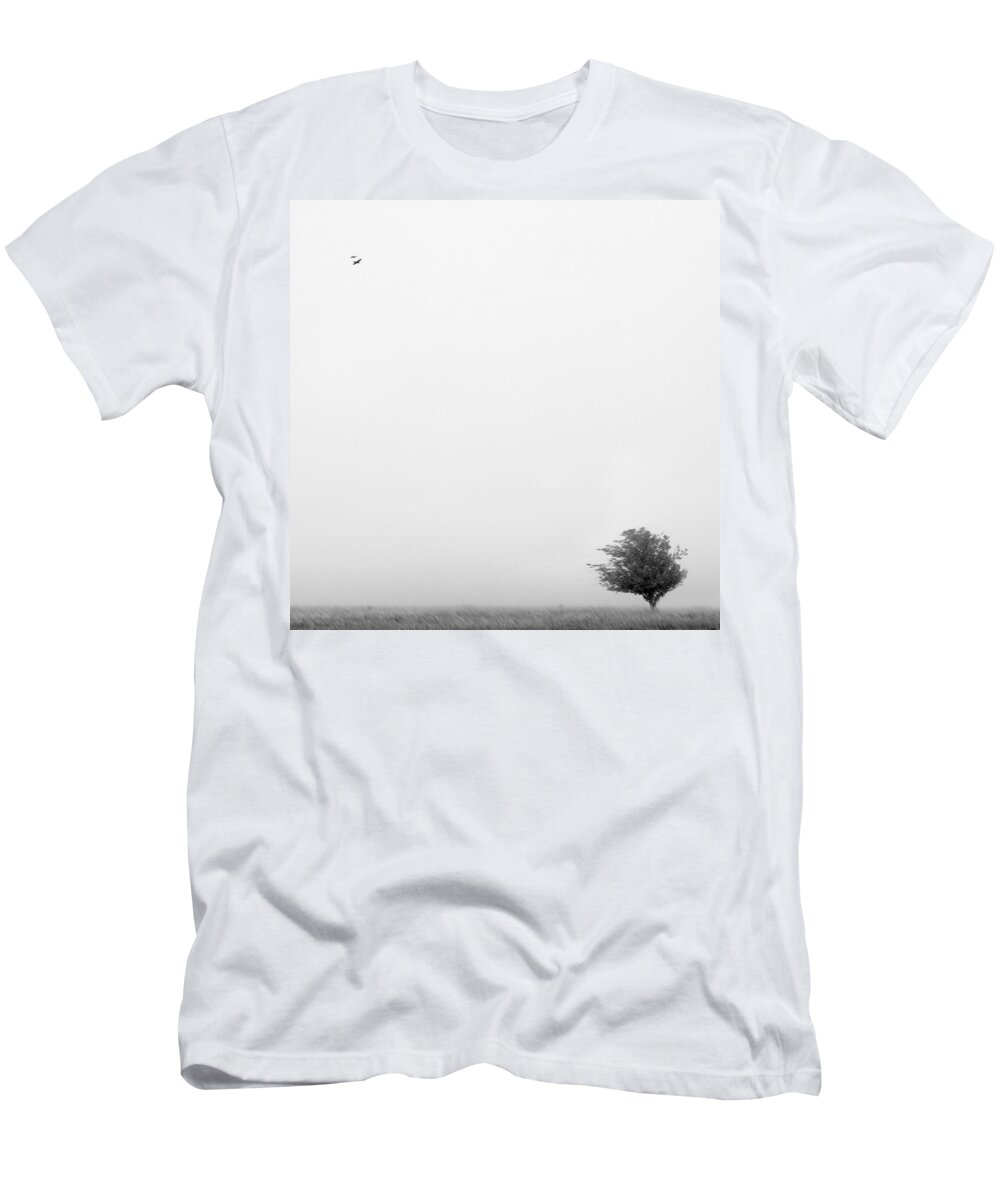 Landscape T-Shirt featuring the photograph Tree in the Wind by Mike McGlothlen