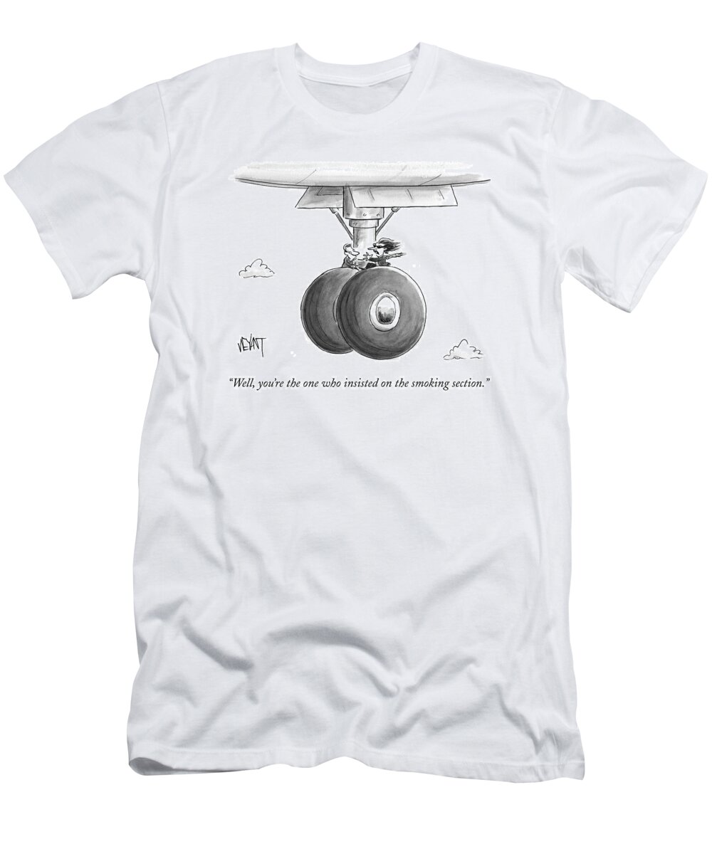 Airplanes T-Shirt featuring the drawing Two Passengers by Christopher Weyant