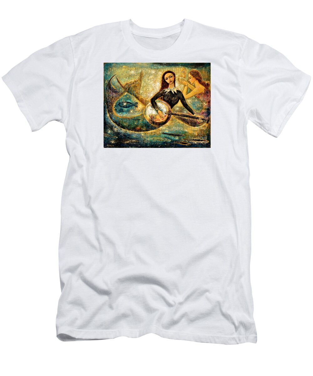 Mermaids T-Shirt featuring the painting UnderSea by Shijun Munns
