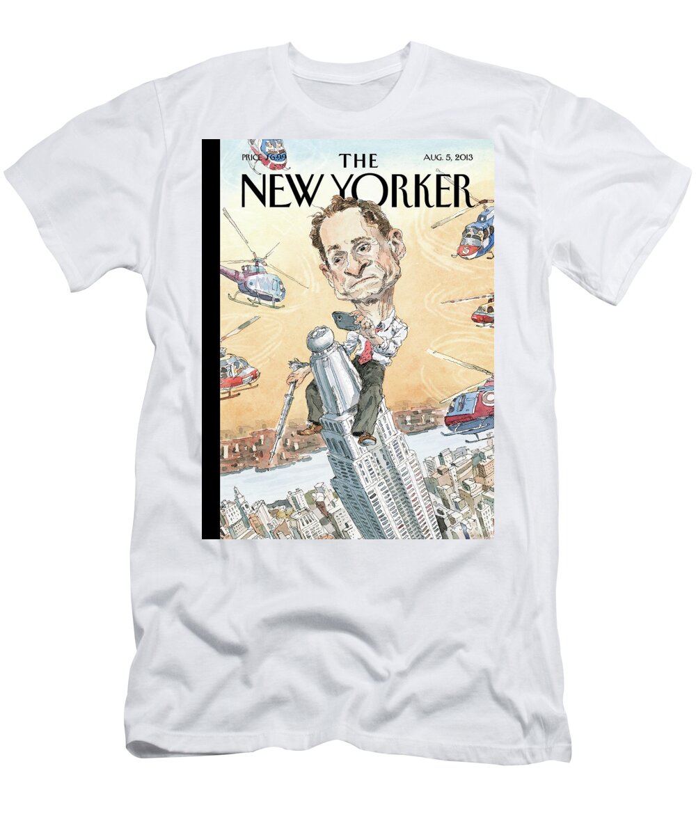 Penis T-Shirt featuring the painting Carlos Danger by John Cuneo