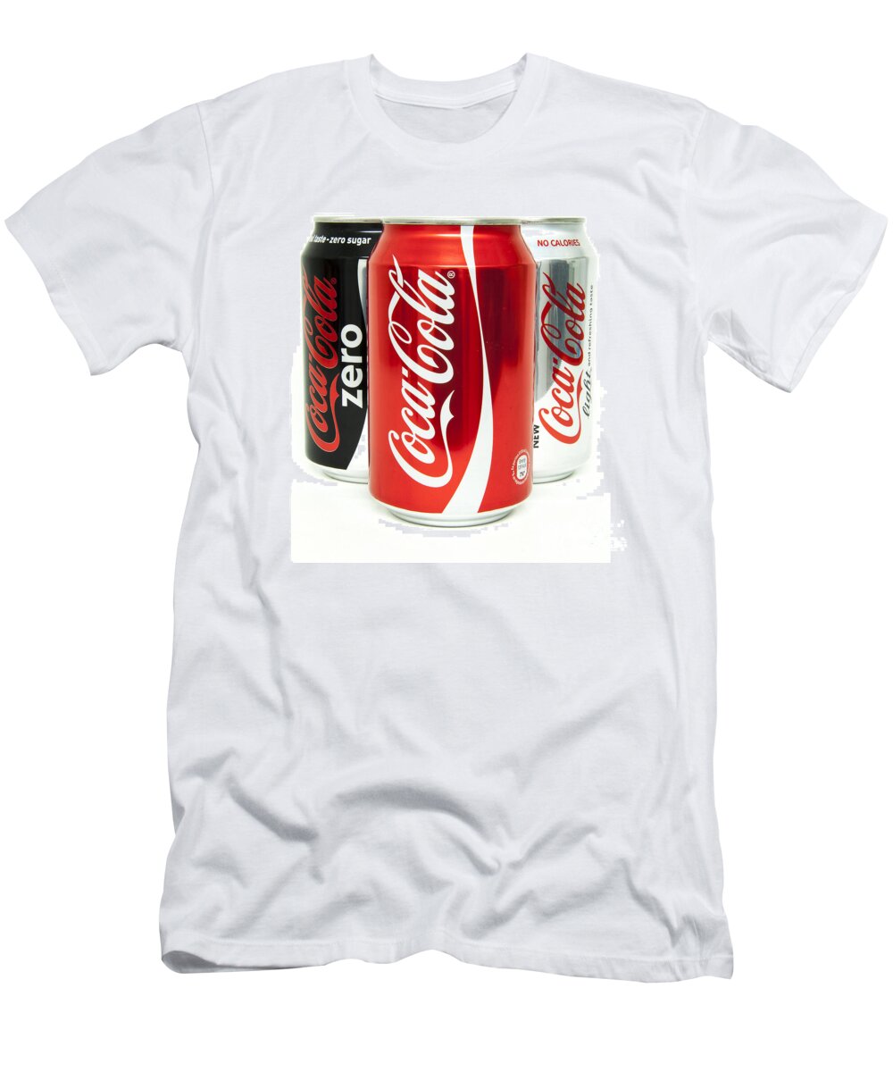 Can T-Shirt featuring the photograph Various Coke Cola Cans by Antony McAulay