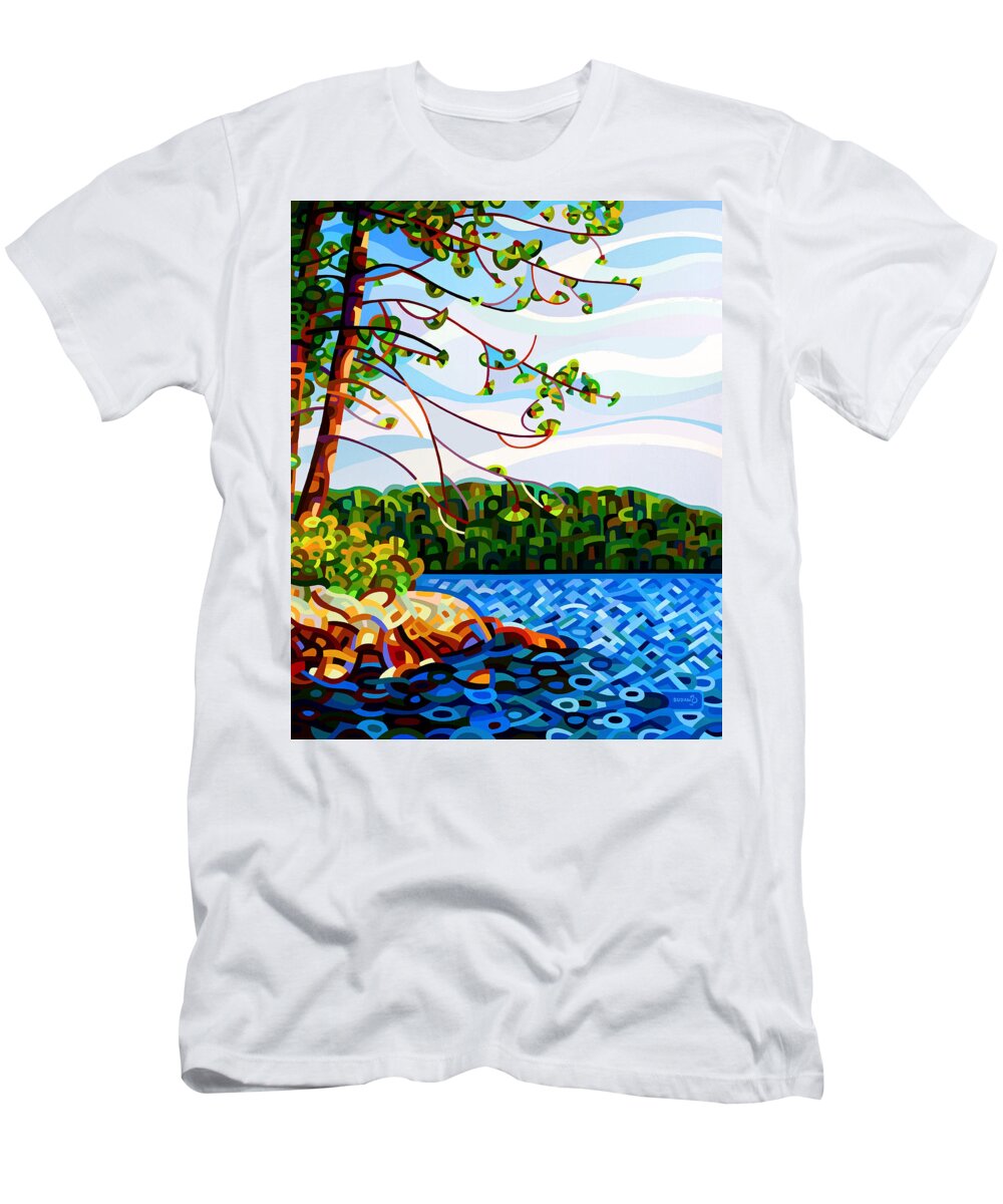 Abstract T-Shirt featuring the painting View From Mazengah by Mandy Budan