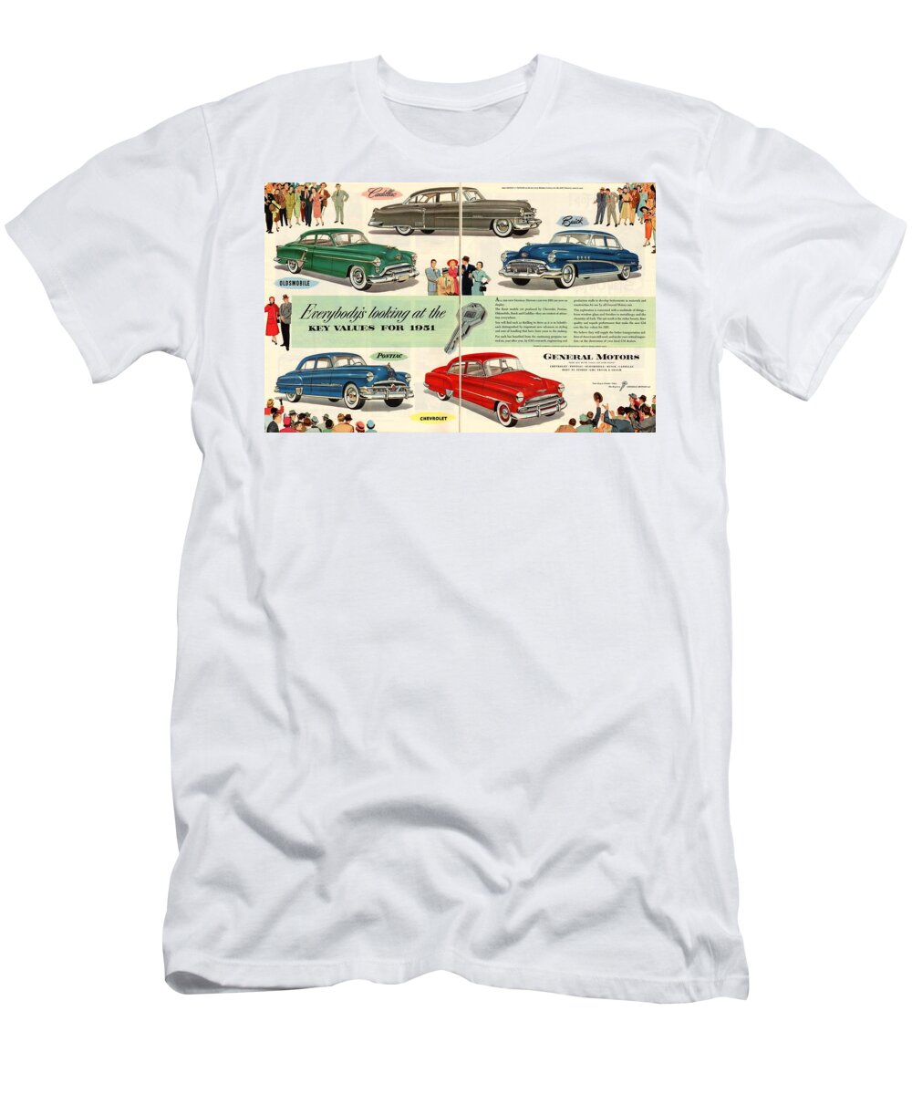 Vintage 1951 Advert General Motors Car GM T-Shirt by Georgia - Instaprints
