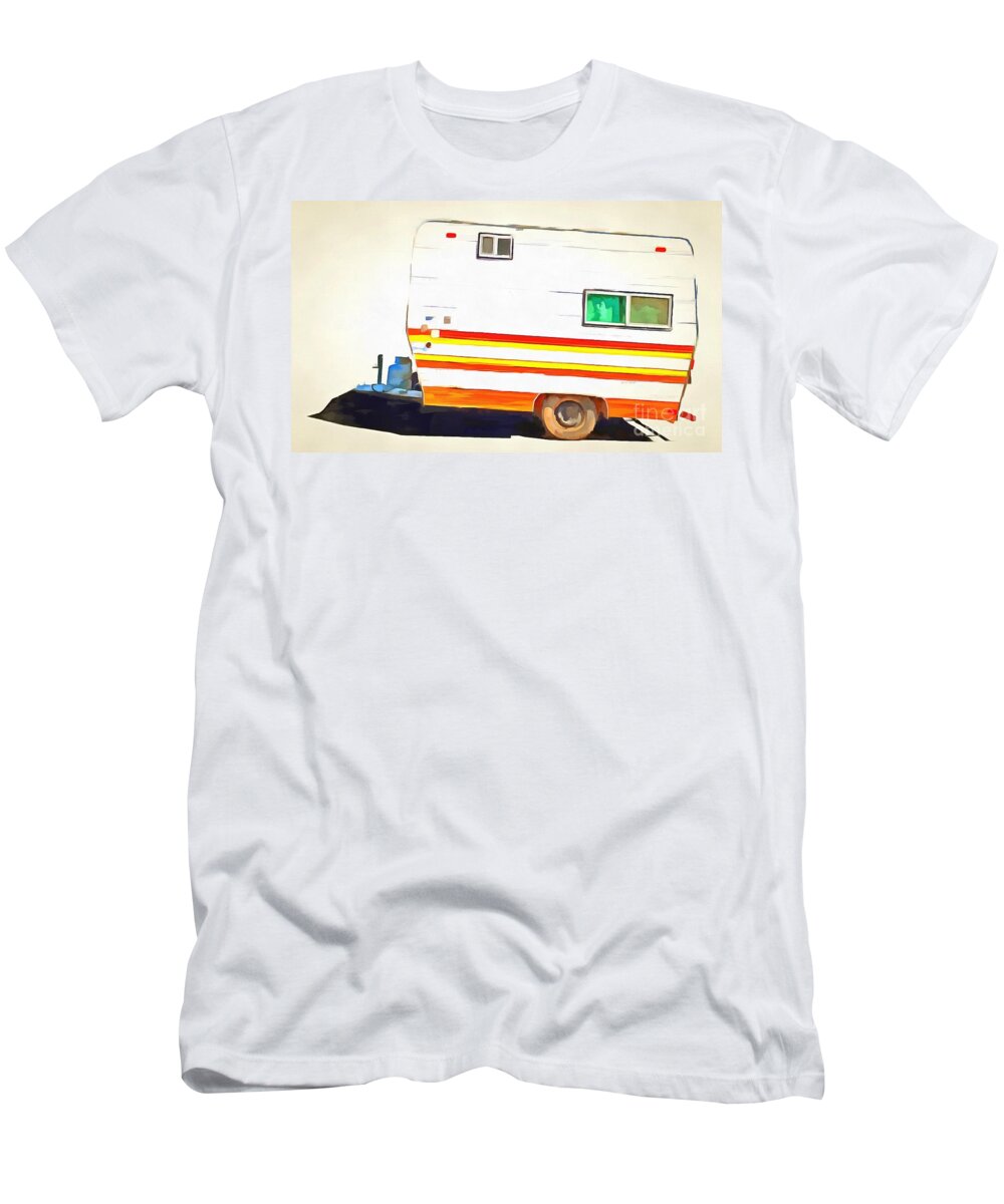 Pop T-Shirt featuring the photograph Vintage Camping Trailer Pop by Edward Fielding