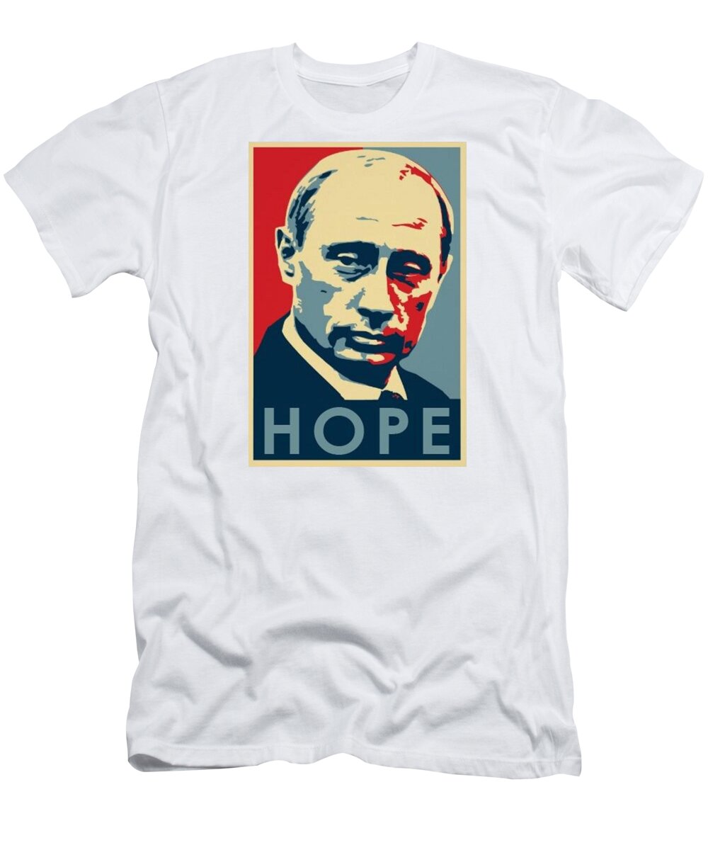 lilac temperament Purple Vladimir Putin HOPE T-Shirt by Krystal - Pixels