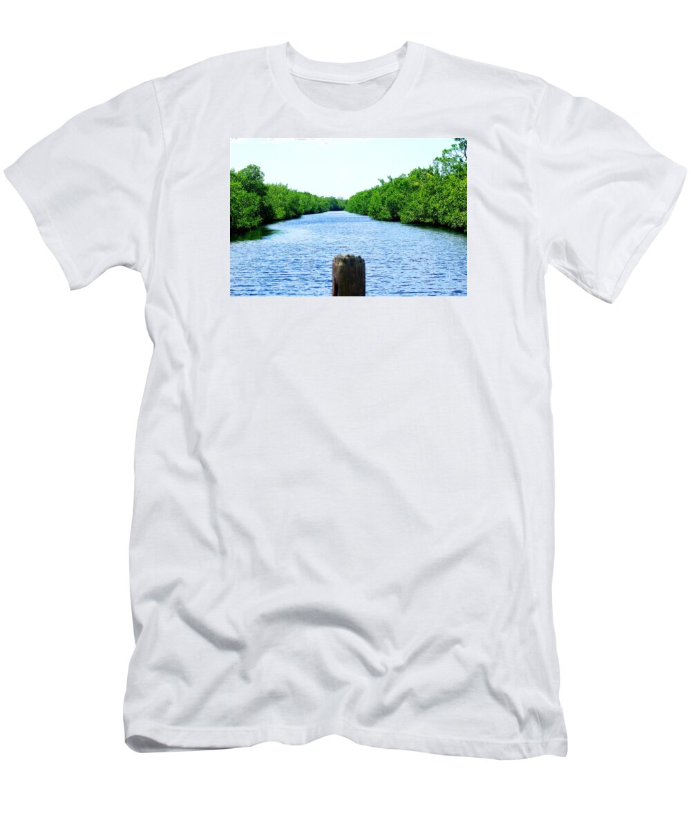 Water T-Shirt featuring the photograph Waiting for the Boat by Lindsey Floyd