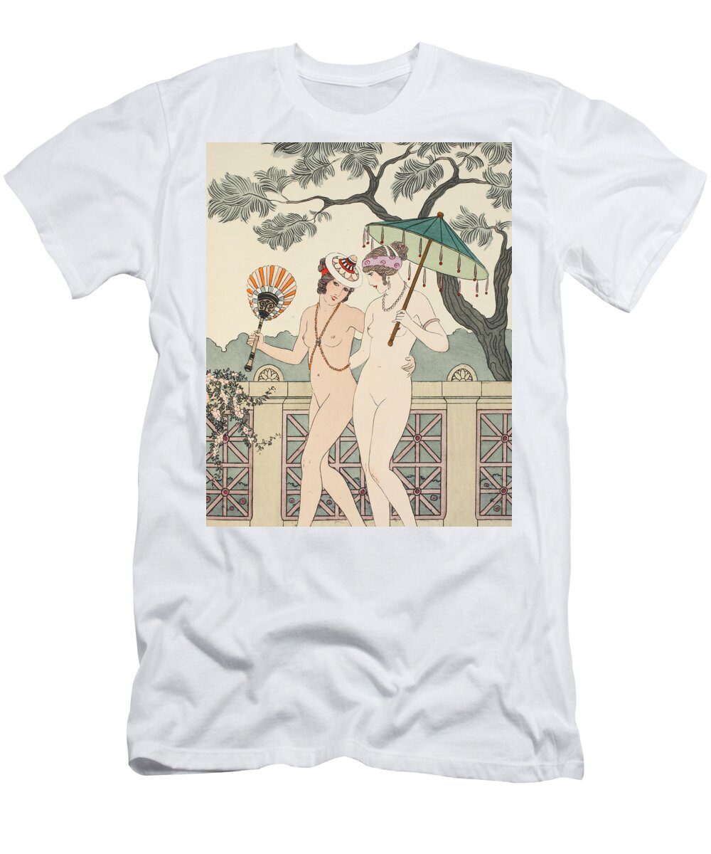 Medical Scene T-Shirt featuring the painting Walking Around Naked As Much As We Can by Joseph Kuhn-Regnier