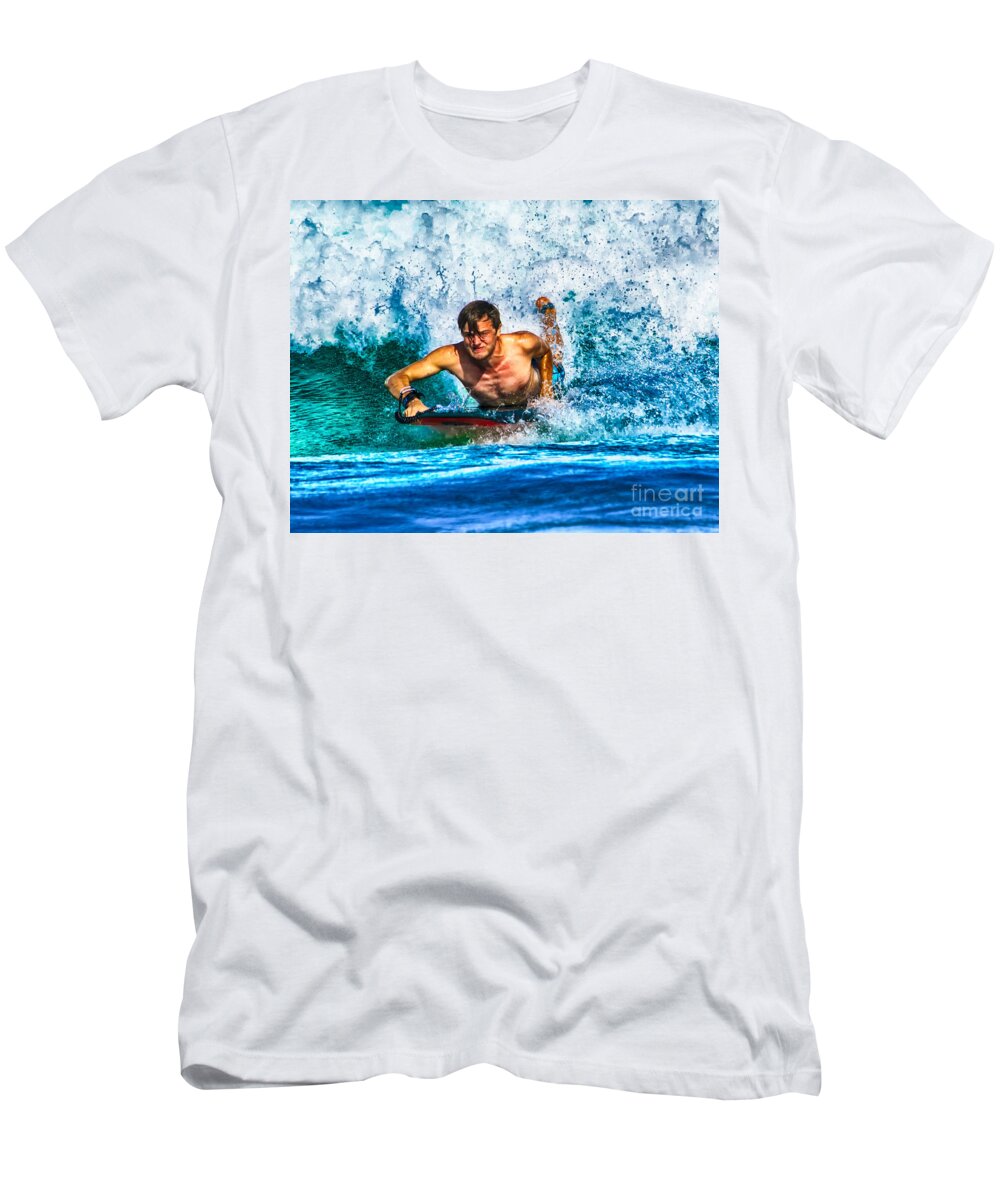 Ocean. Matt T-Shirt featuring the photograph Wave Rider by Eye Olating Images