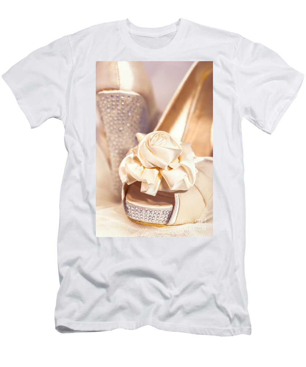 Wedding T-Shirt featuring the photograph Wedding Shoes by Amanda Elwell