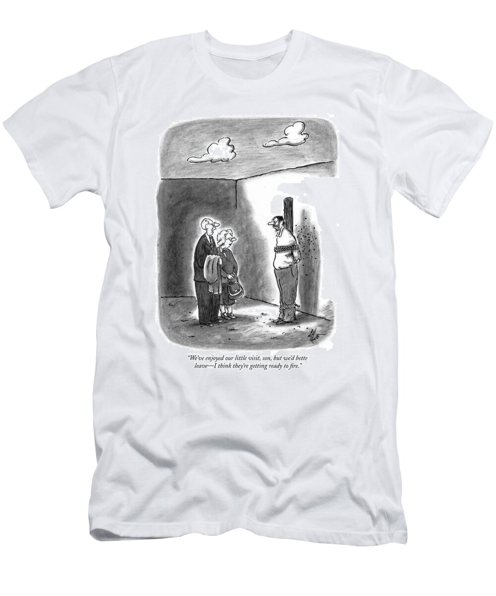 Executions T-Shirt featuring the drawing We've Enjoyed Our Little Visit by Frank Cotham