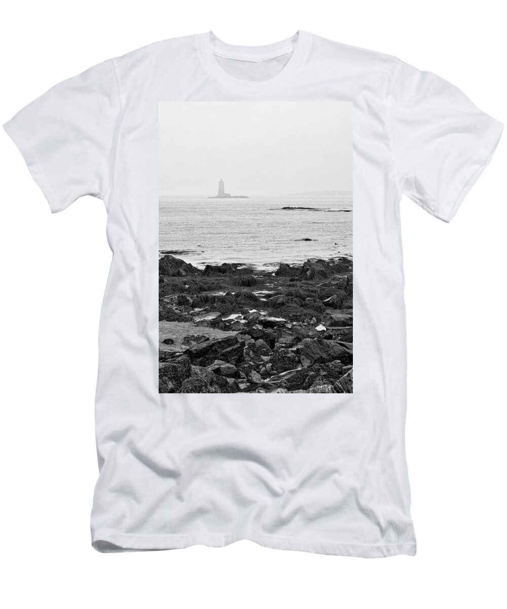 Fort Foster T-Shirt featuring the photograph Whaleback Light House - Fort Foster - Maine by Steven Ralser