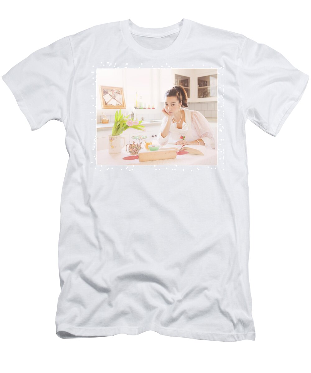Fifties Kitchen T-Shirt featuring the photograph Her Perfect Little Life by Theresa Tahara