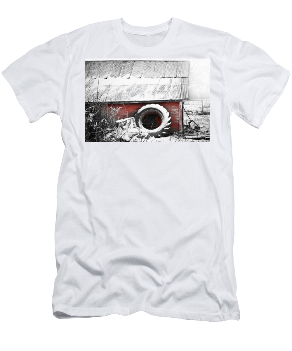 Blumwurks T-Shirt featuring the photograph What's He Building In There by Matthew Blum