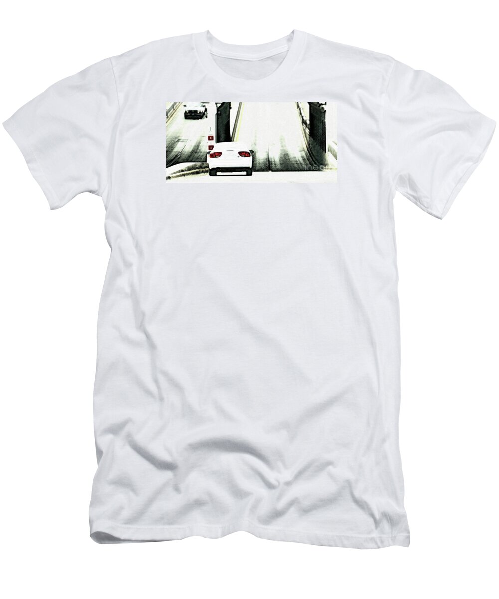 Transportation T-Shirt featuring the photograph When Shades of Ruby Fade by Linda Shafer