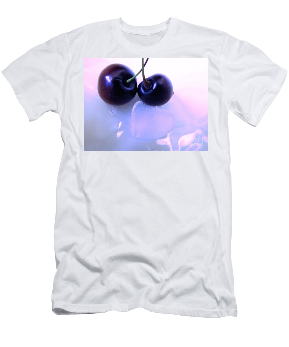 Cherries T-Shirt featuring the photograph When Two Hearts Become One by Robyn King