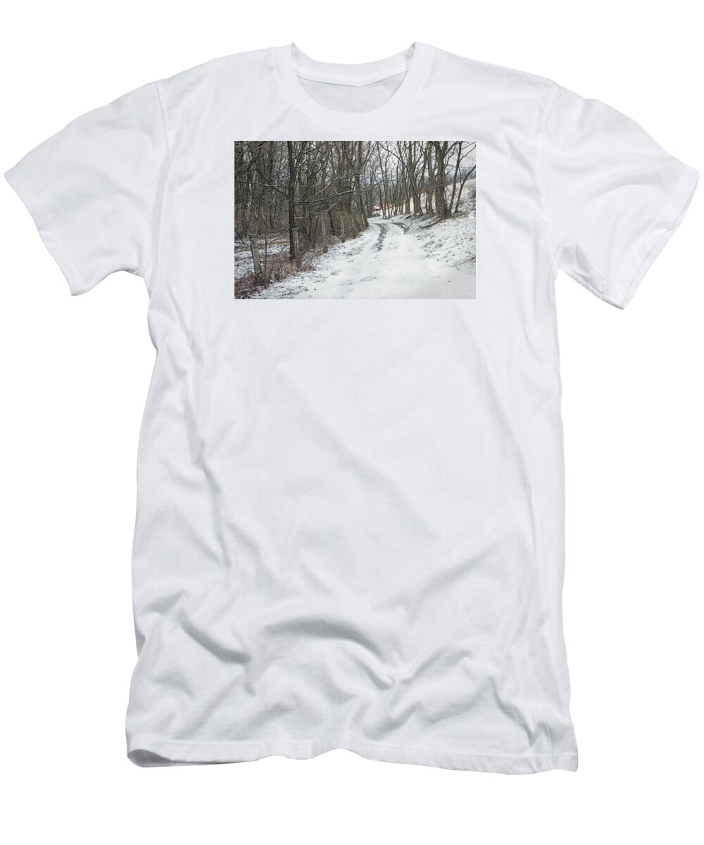 Where The Road May Take You T-Shirt featuring the photograph Where the road may take you by Photographic Arts And Design Studio