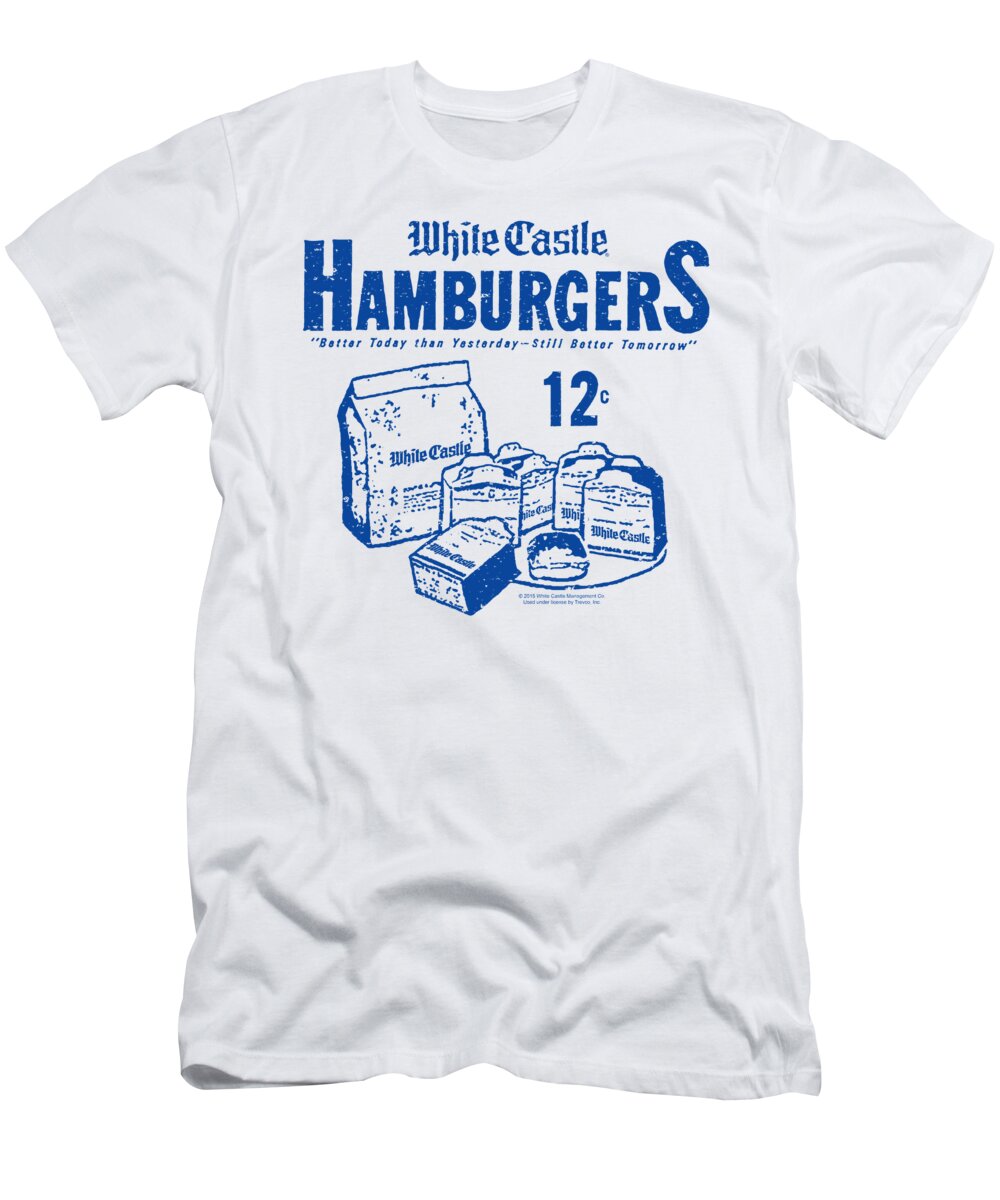  T-Shirt featuring the digital art White Castle - 12 Cents by Brand A