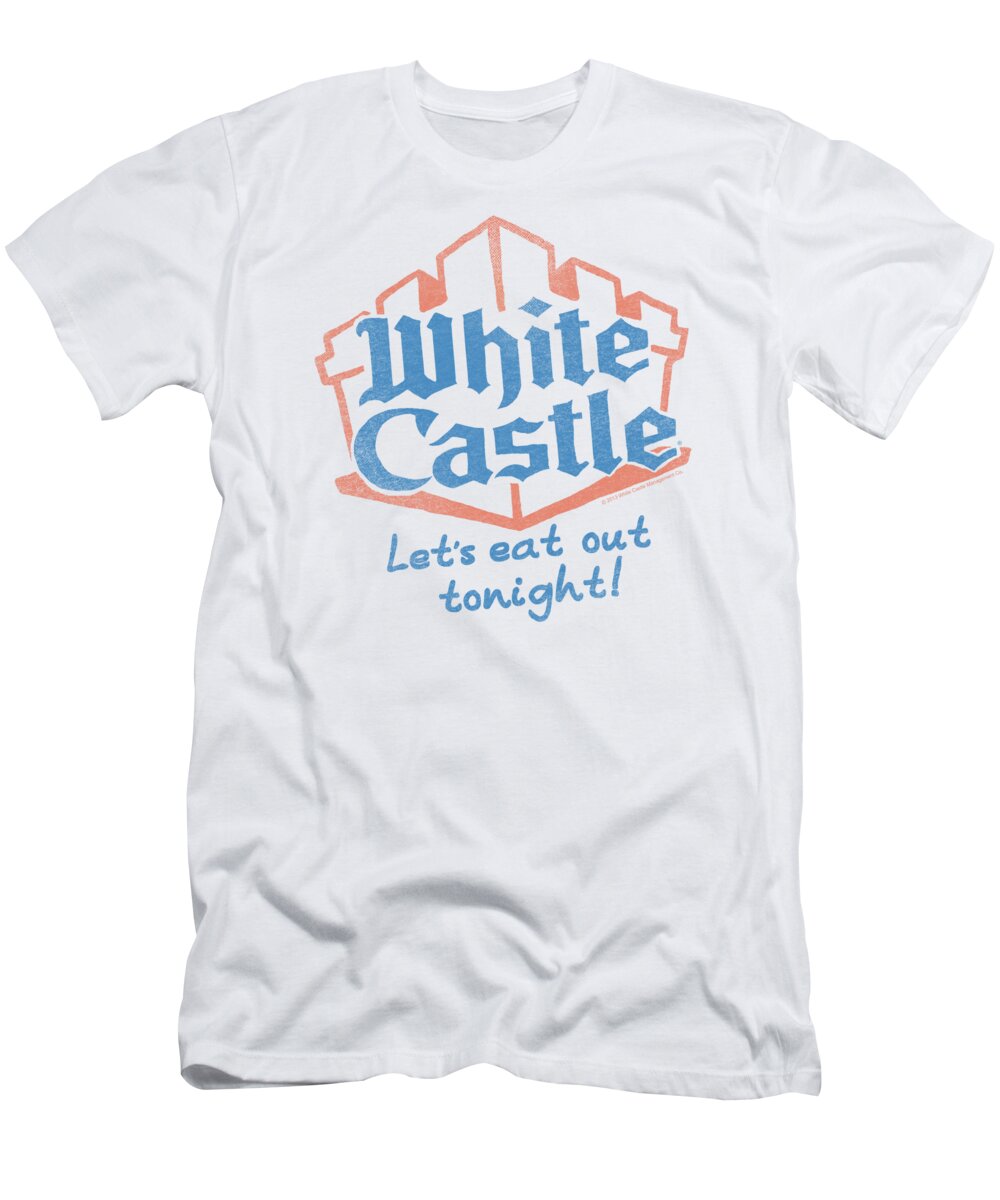 White Castle T-Shirt featuring the digital art White Castle - Lets Eat by Brand A