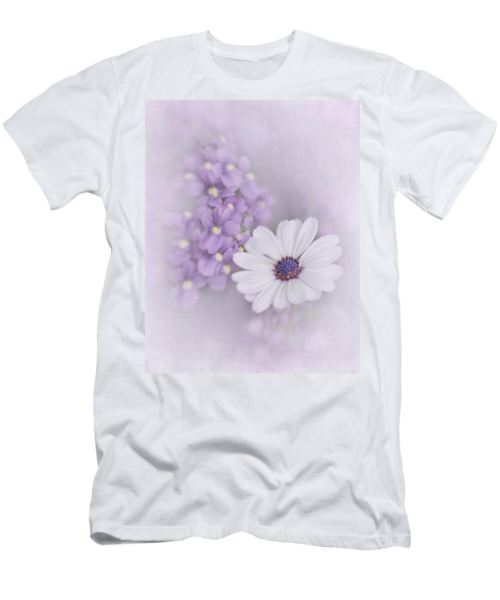 African Daisy T-Shirt featuring the photograph White Daisy by David and Carol Kelly