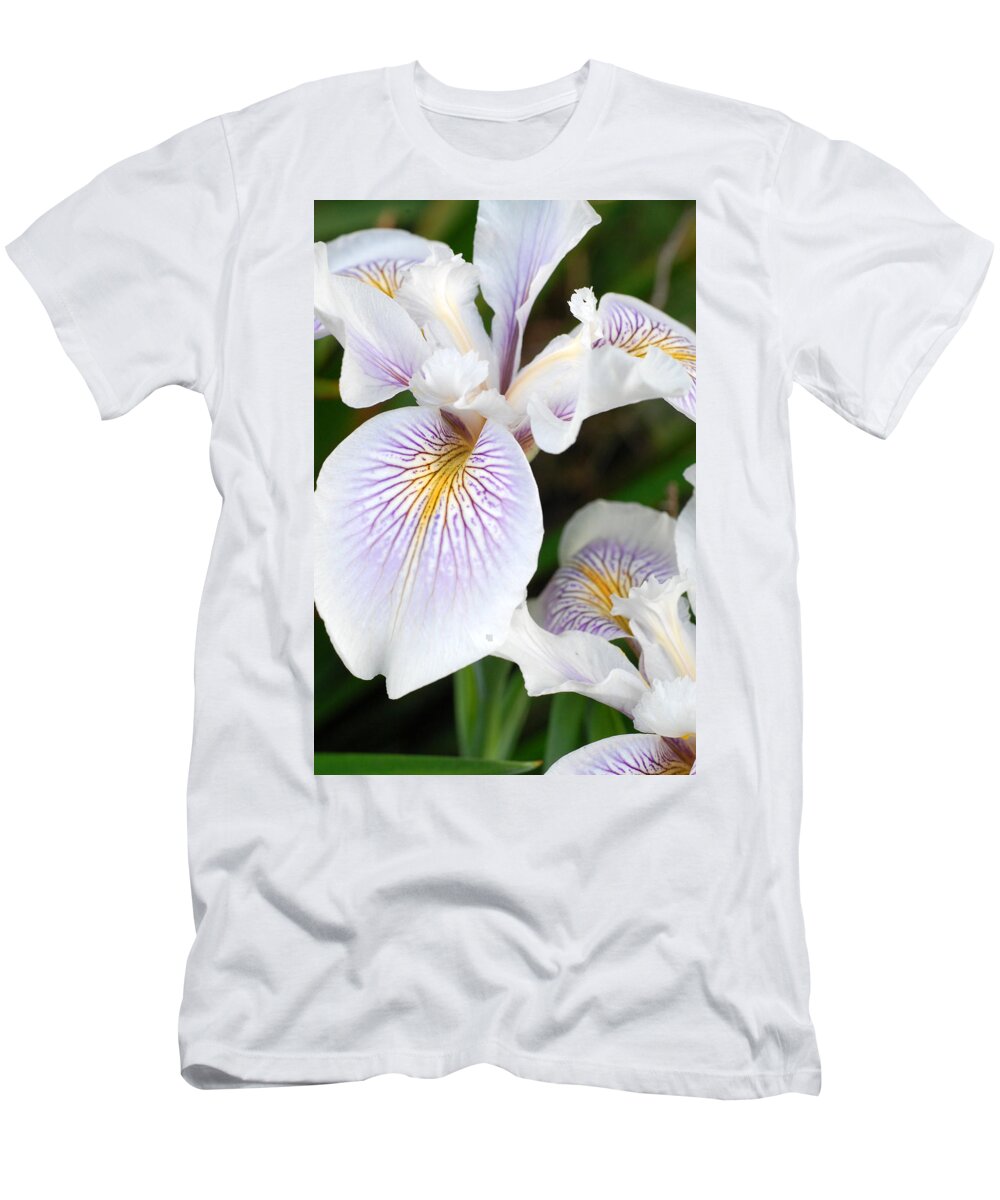 Flower T-Shirt featuring the photograph White Iris 1 by Amy Fose