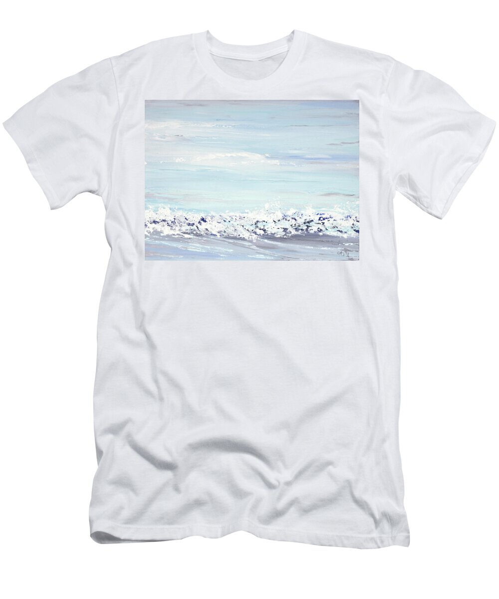 Costal T-Shirt featuring the painting White Water by Tamara Nelson