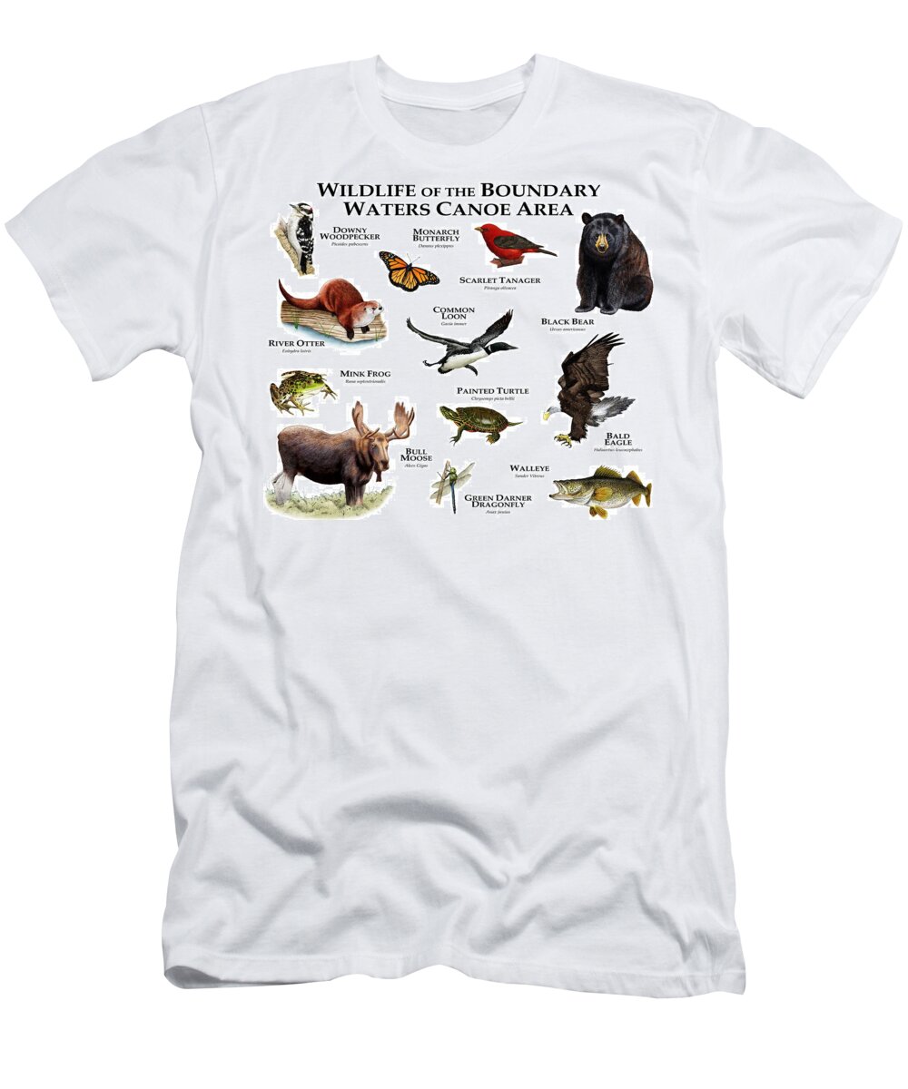 Wildlife The Boundary Waters Canoe T-Shirt by Roger Hall -