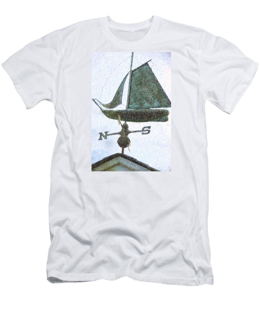 Weather Vane T-Shirt featuring the photograph Wind Blows by Dale Powell