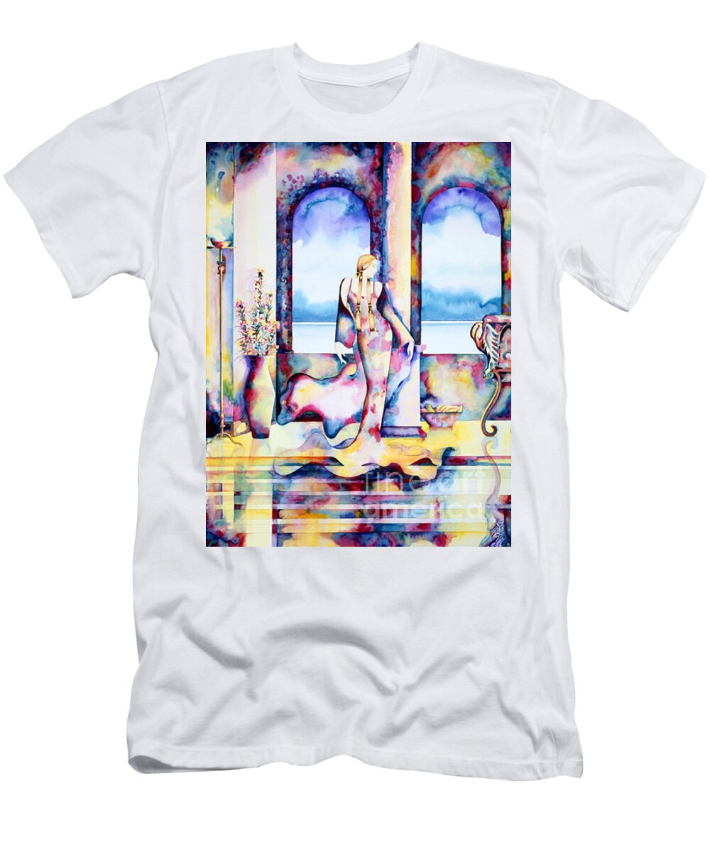 Exotic T-Shirt featuring the painting Winds of Paradise by Frances Ku