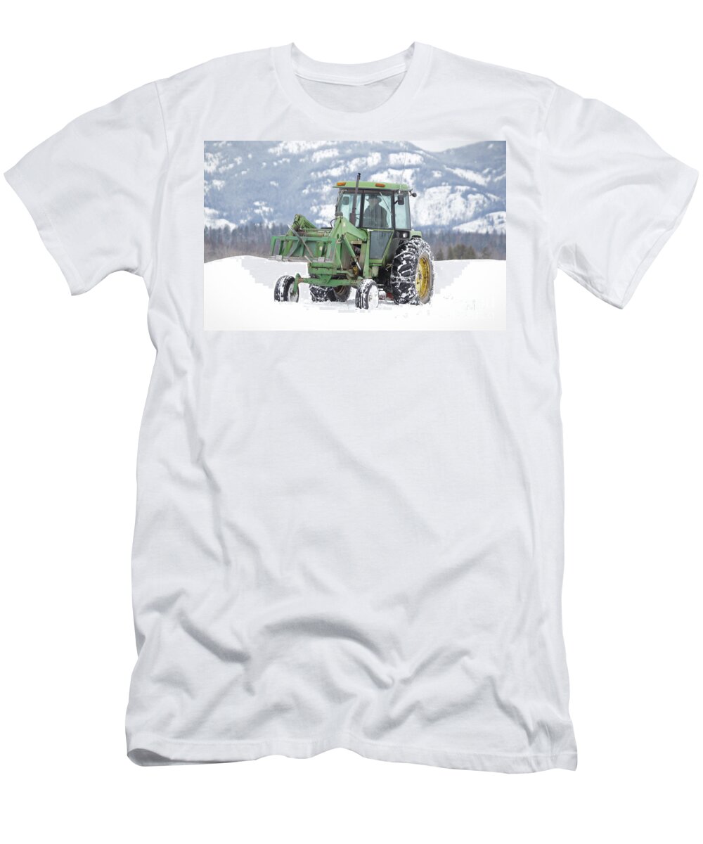 Feeding T-Shirt featuring the photograph Winter Feeding by Diane Bohna