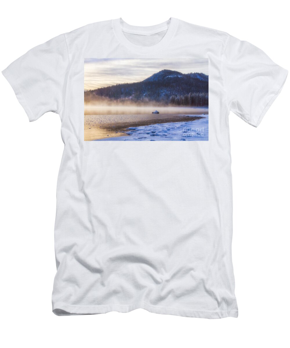Morning T-Shirt featuring the photograph Winter Mist by Anthony Michael Bonafede