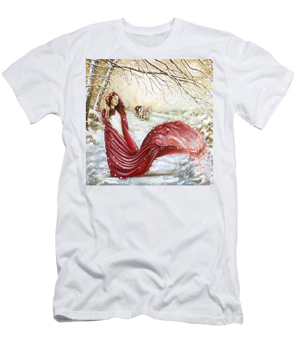 Karina Llergo T-Shirt featuring the painting Winter Scent by Karina Llergo