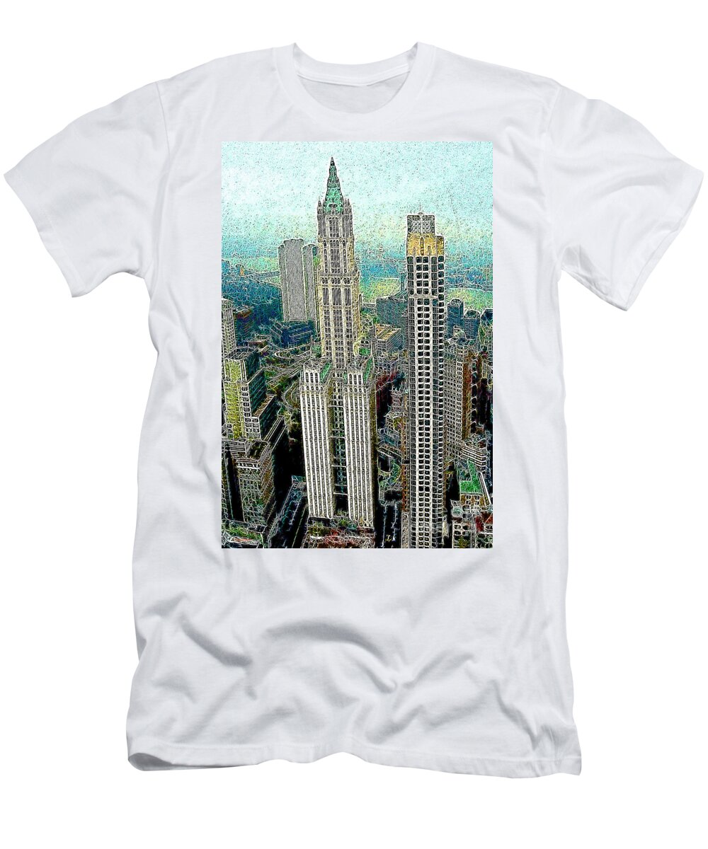 Woolworth Building T-Shirt featuring the photograph Woolworth Building New York City 20130427 by Wingsdomain Art and Photography