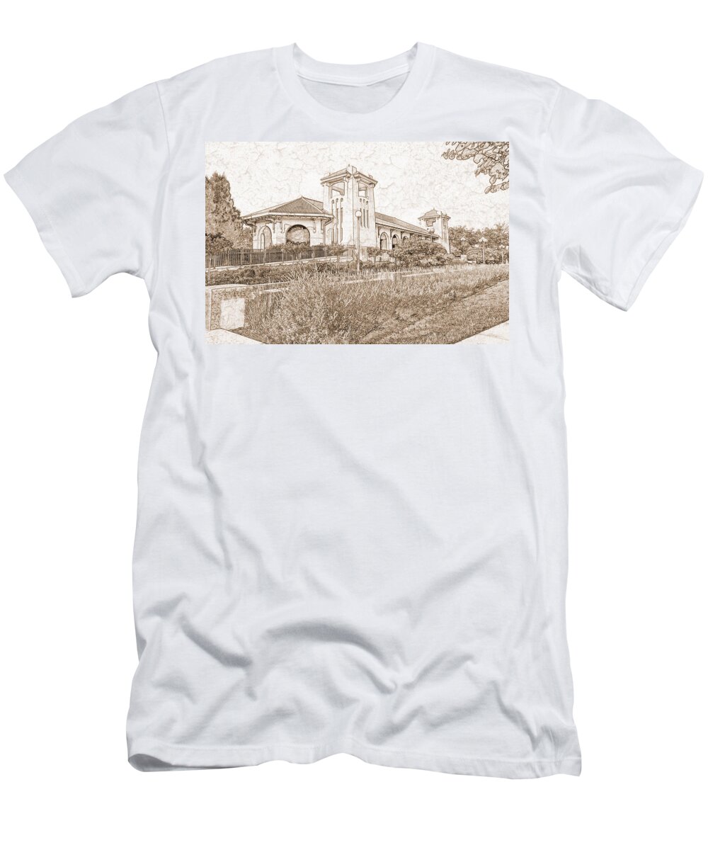 World's Fair T-Shirt featuring the photograph World's Fair Pavilion at Forest Park St Louis by Greg Kluempers