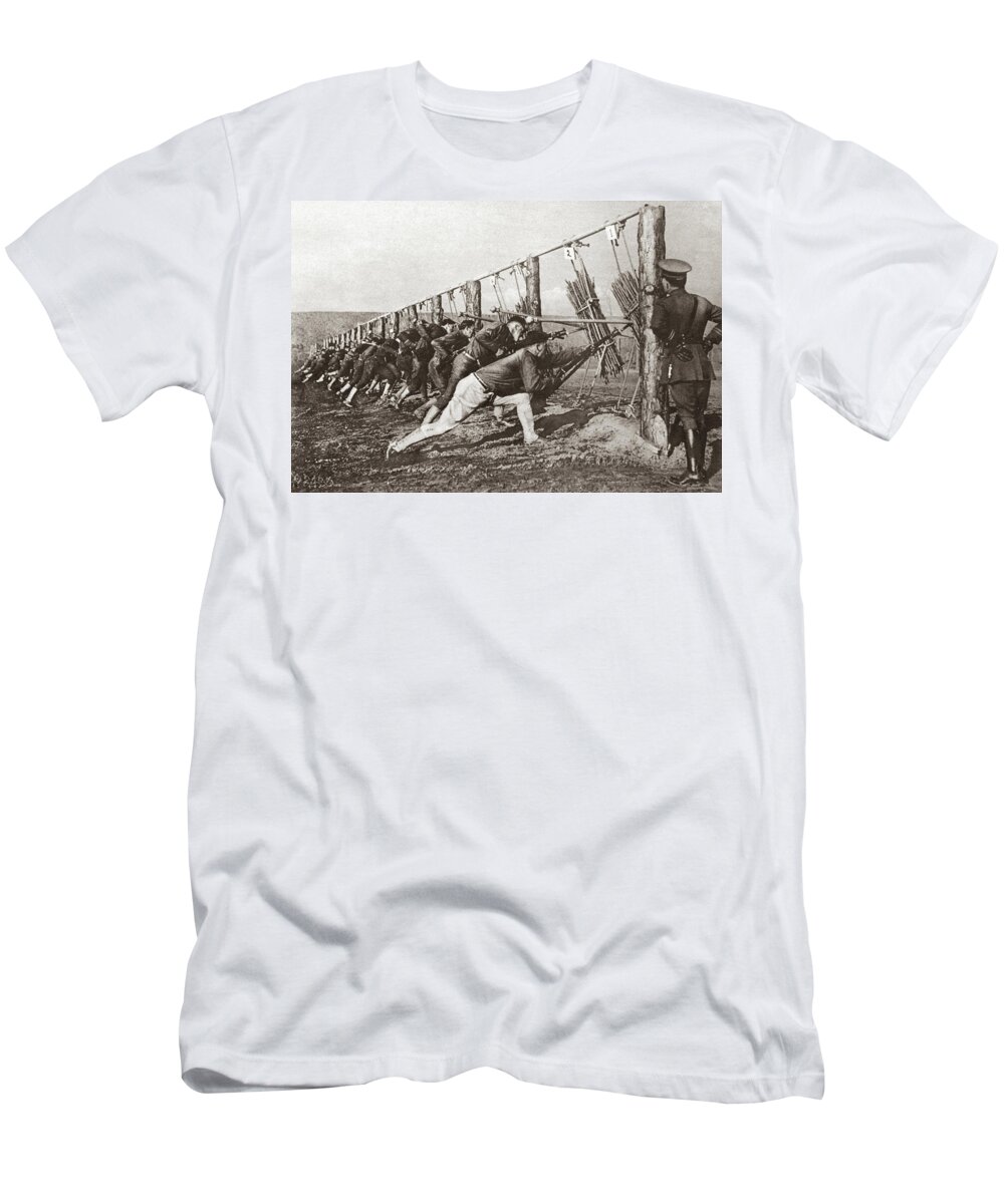 1917 T-Shirt featuring the photograph Wwi Bayonet Training by Granger