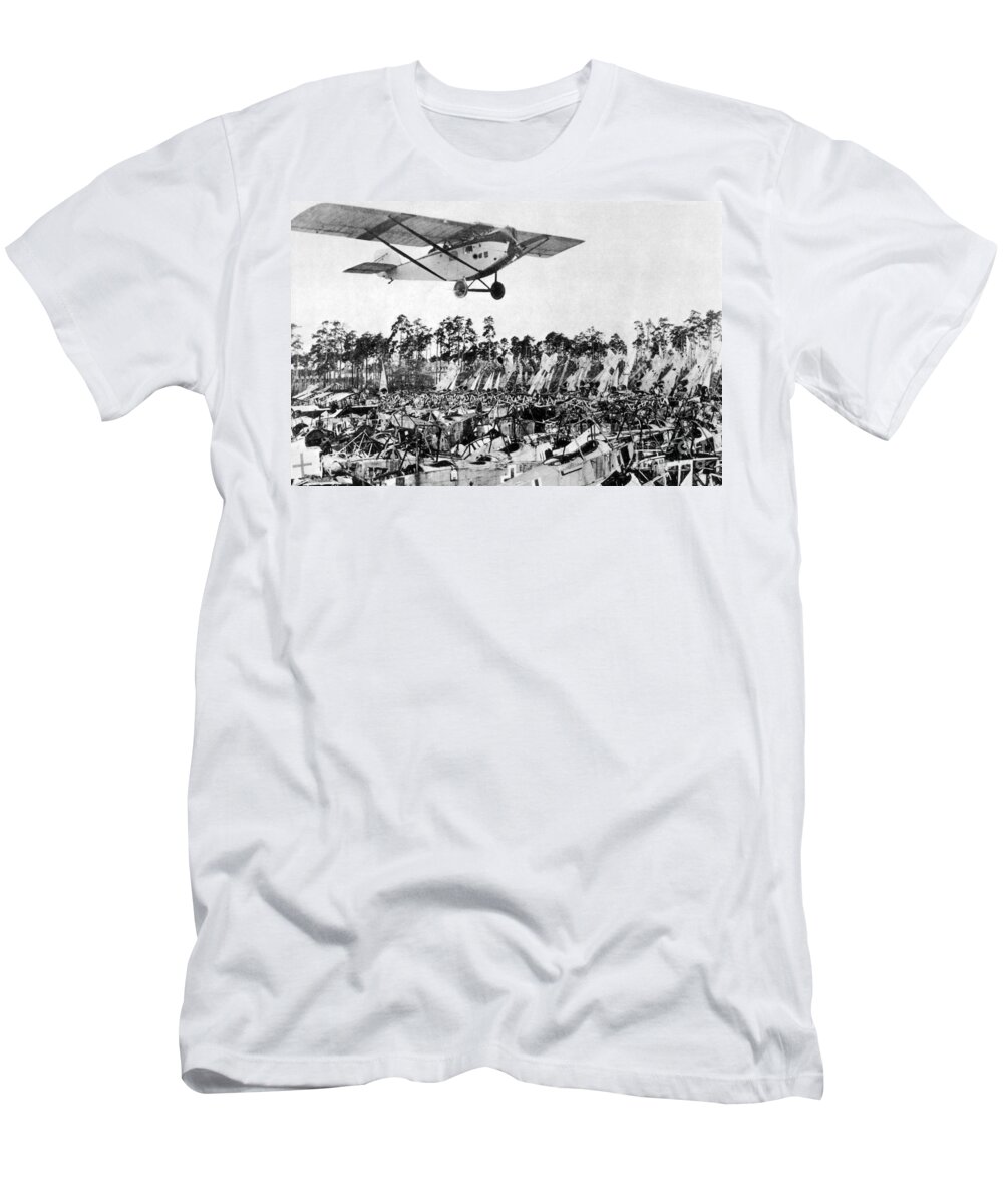 Aviation T-Shirt featuring the photograph Wwi, Post-war Germany, Airplane Cemetery by Photo Researchers