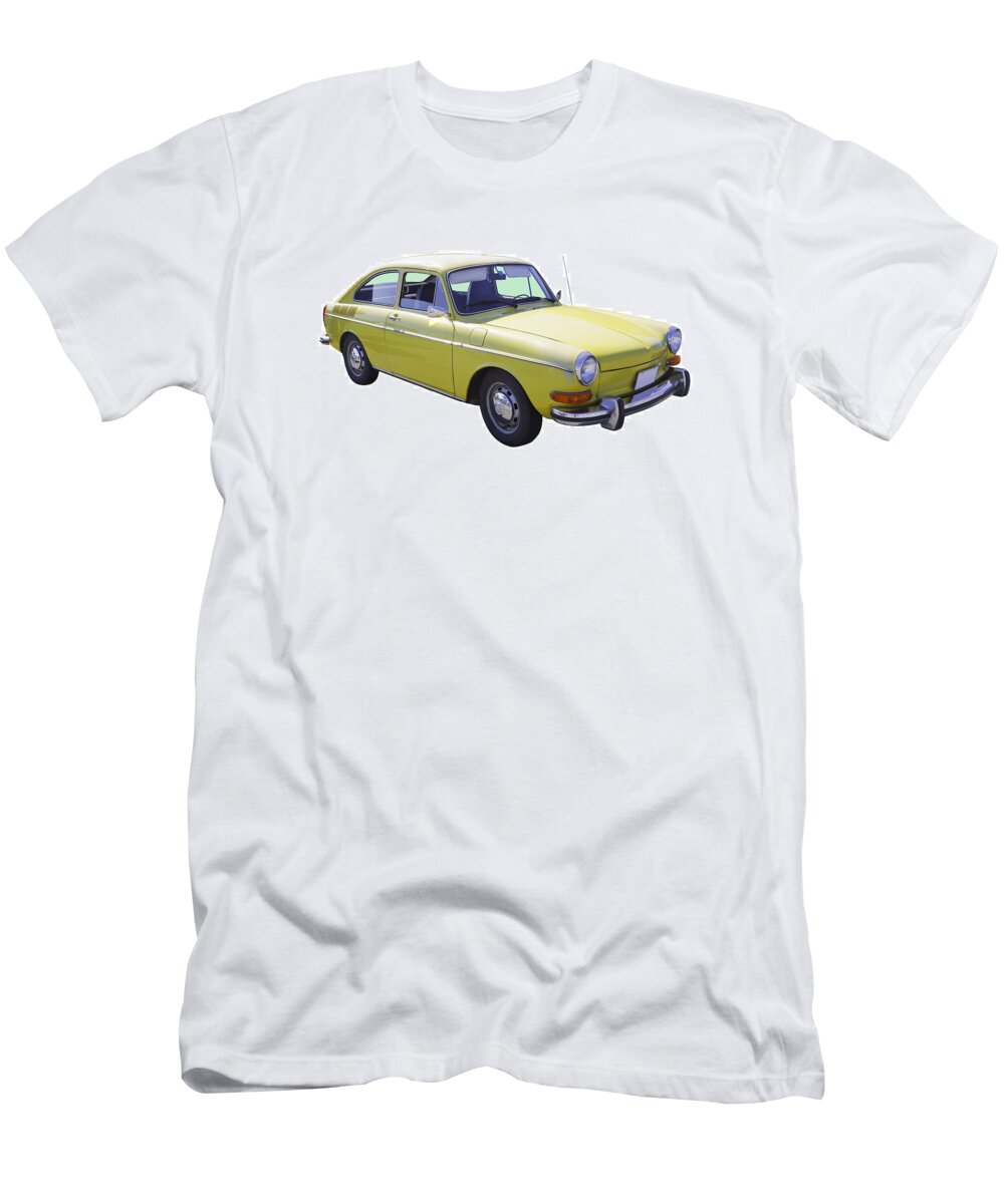 Vintage T-Shirt featuring the photograph Yellow Volkswagen Karmann Ghia by Keith Webber Jr