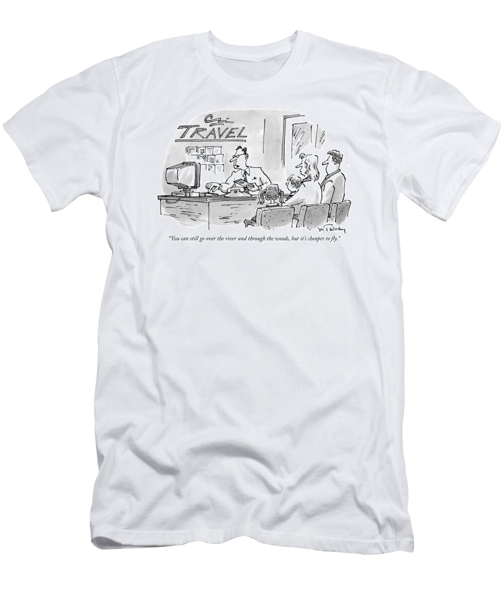 Songs T-Shirt featuring the drawing You Can Still Go Over The River by Mike Twohy