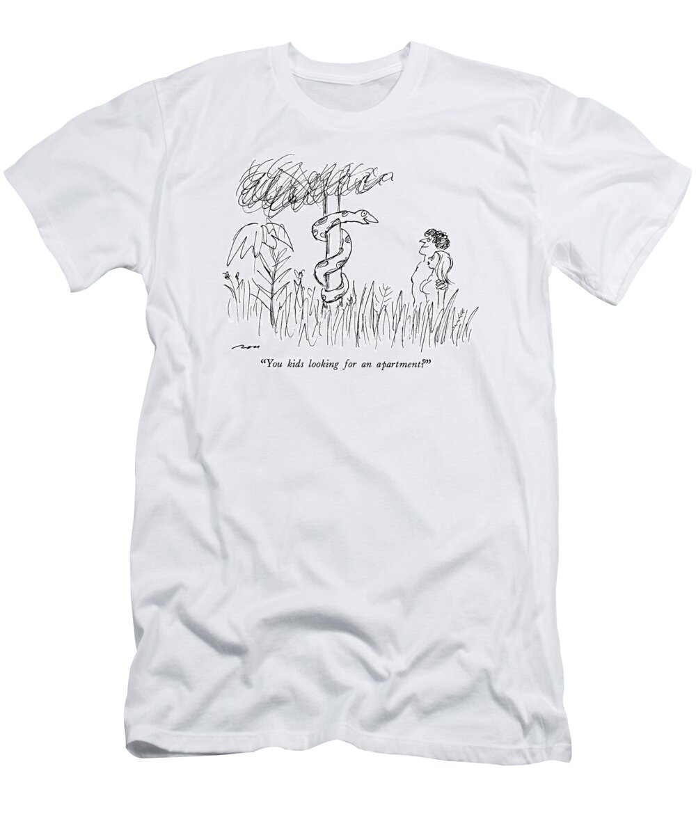 Religion T-Shirt featuring the drawing You Kids Looking For An Apartment? by Al Ross