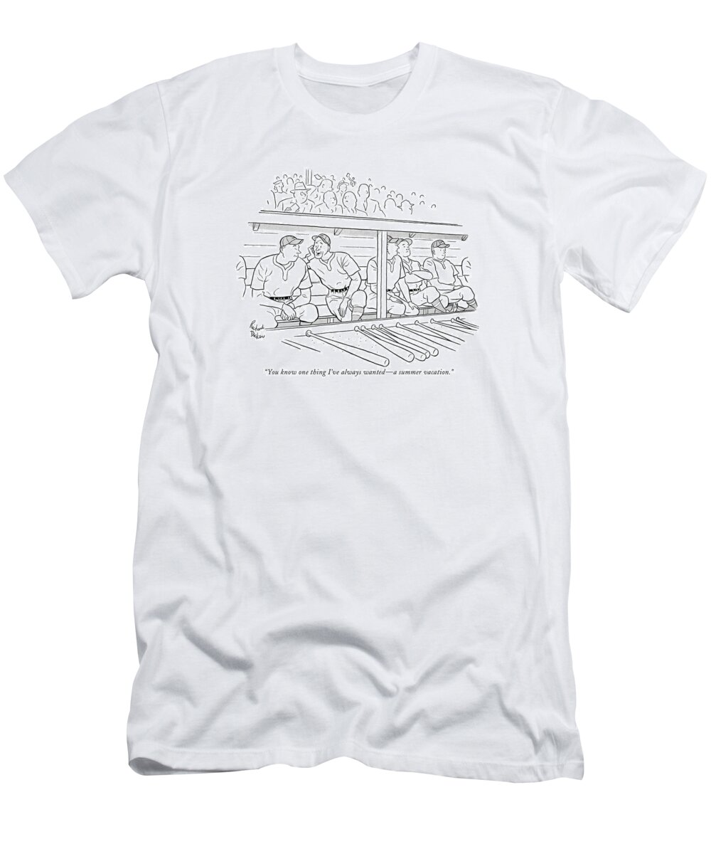 Sports T-Shirt featuring the drawing Summer Vacation by Richard Decker