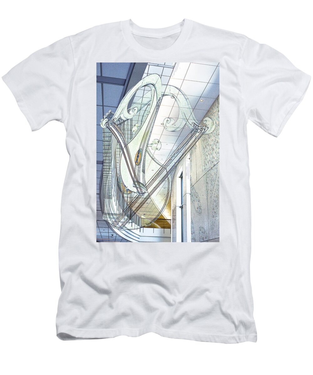 Musical Instrument Museum T-Shirt featuring the digital art Zither Dance by Georgianne Giese