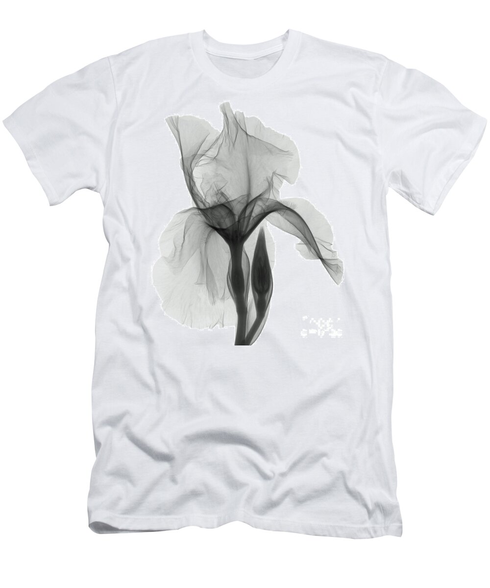 Xray T-Shirt featuring the photograph An X-ray Of An Iris Flower by Ted Kinsman