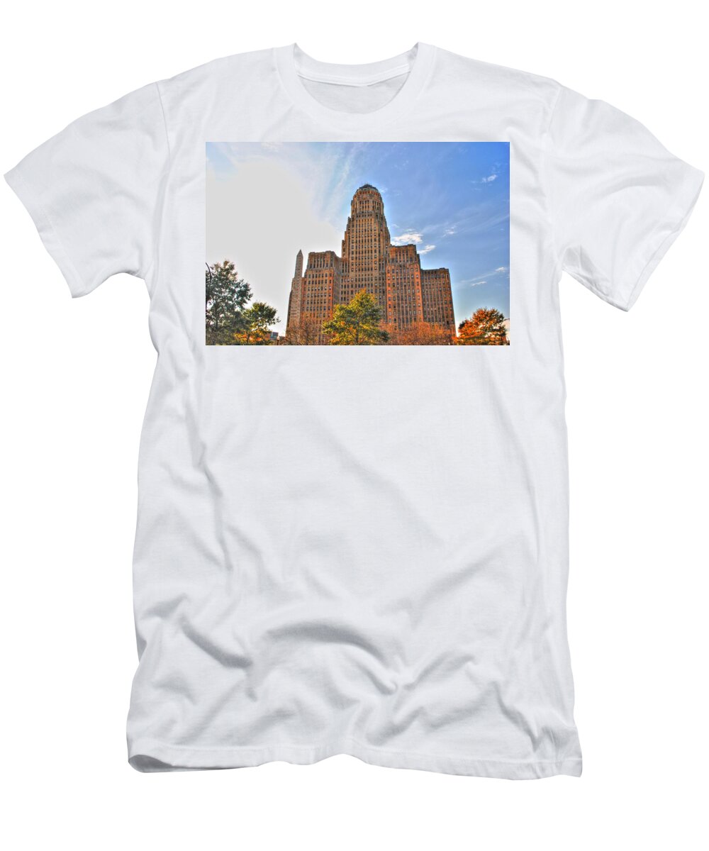  T-Shirt featuring the photograph City Hall #1 by Michael Frank Jr