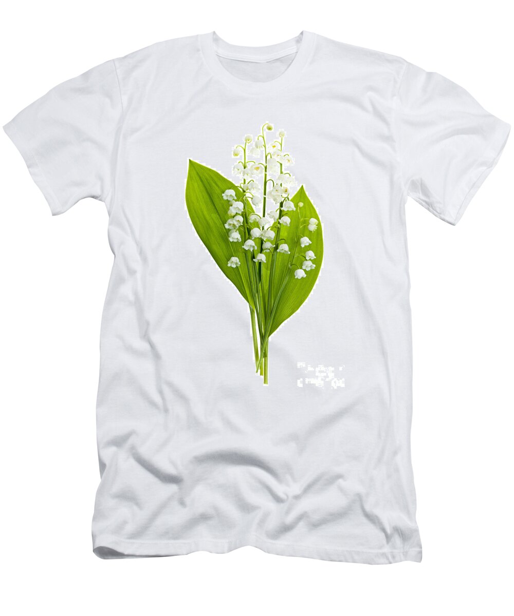 Flower T-Shirt featuring the photograph Lily-of-the-valley flowers #4 by Elena Elisseeva