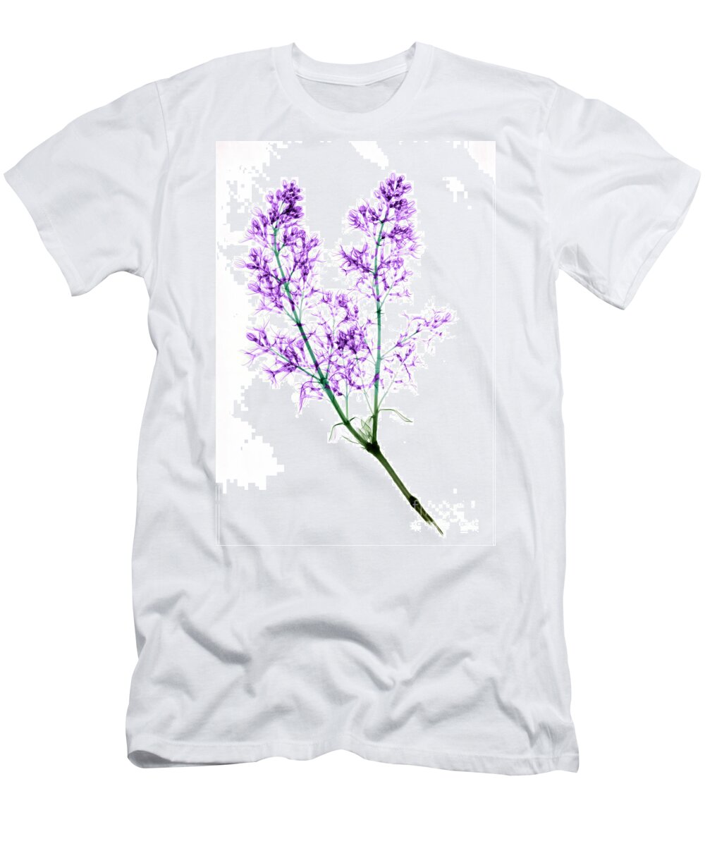 Xray T-Shirt featuring the photograph X-ray Of Blooming Lilac #2 by Ted Kinsman