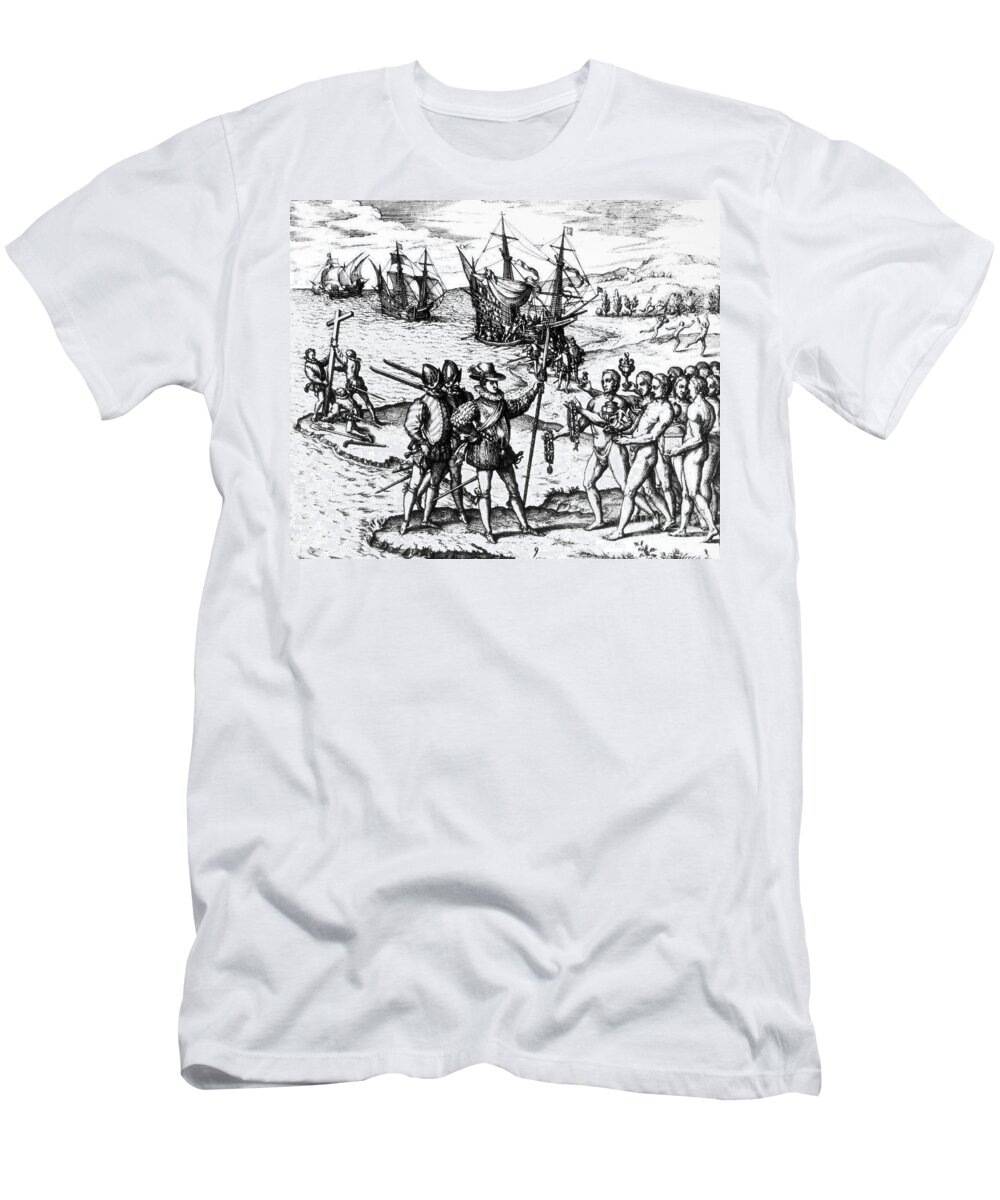 1492 T-Shirt featuring the photograph Christopher Columbus #12 by Granger