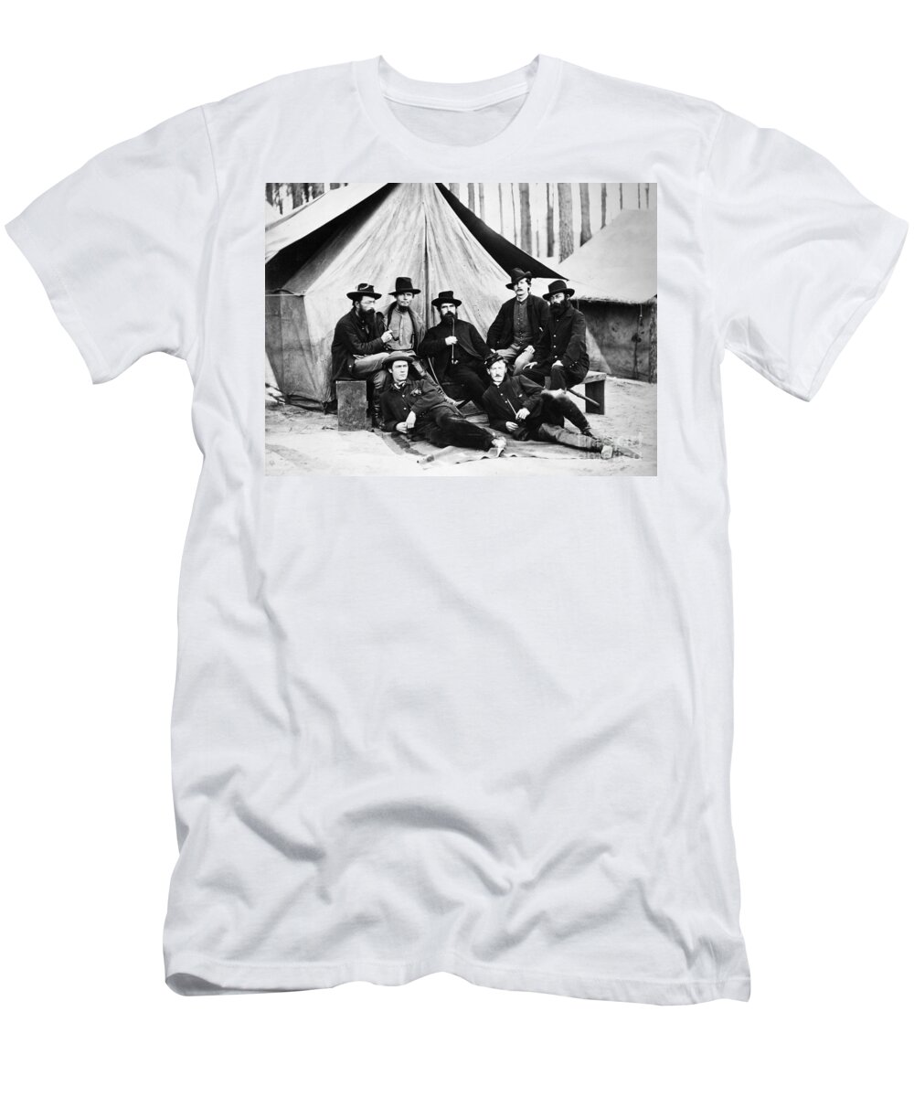 1860s T-Shirt featuring the photograph Civil War: Soldiers #2 by Granger