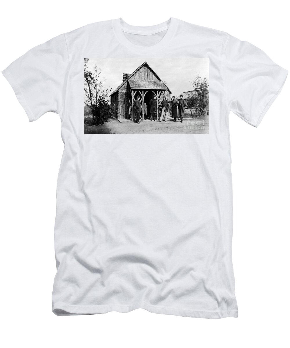 1860s T-Shirt featuring the photograph Civil War: Union Officers #2 by Granger
